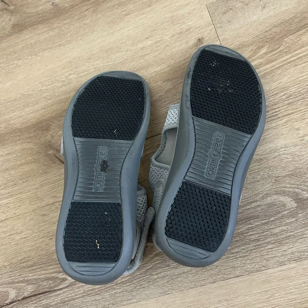Orthofeet Fisherman Sandals Womens Size 9 Stretch Comfort Walking Mesh Gray